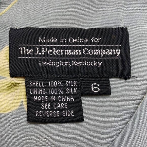 VINTAGE J. PETERMAN Silk Floral Dres - Picture 8 of 8